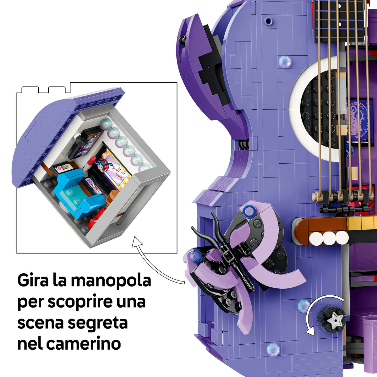 LEGO Editions 43031 La Chitarra Bicolore di Olivia Rodrigo, Kit Modellismo 3D con 2 Minifigure, Stelle e Farfalle, Regalo 14+