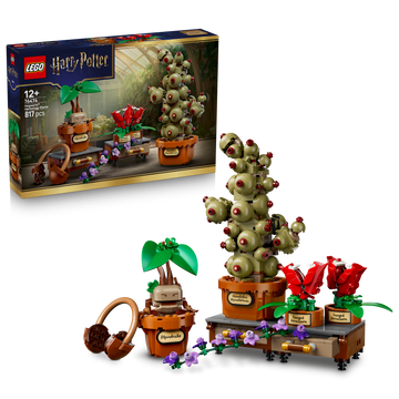 LEGO Harry Potter 76474 Piante di Erbologia di Hogwarts, Giocattolo Interattivo con Piante Finte e Fiori in Vaso, Regalo 12+