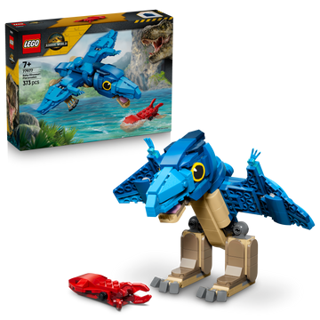LEGO Jurassic World 77977 Dinosauro Bebè: Pteranodonte, Giocattolo Interattivo con Action Figure e Calamaro, Regalo da 7+