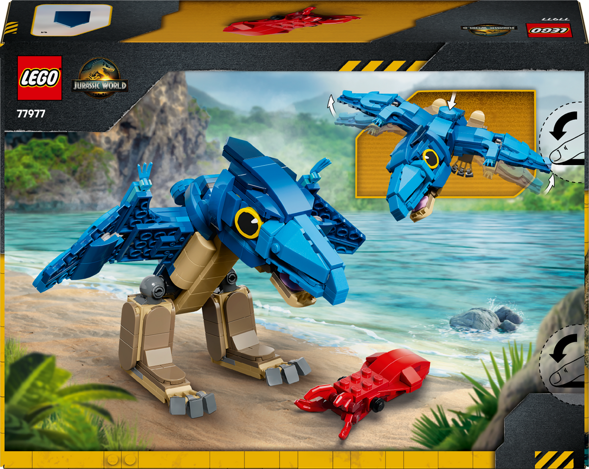 LEGO Jurassic World 77977 Dinosauro Bebè: Pteranodonte, Giocattolo Interattivo con Action Figure e Calamaro, Regalo da 7+