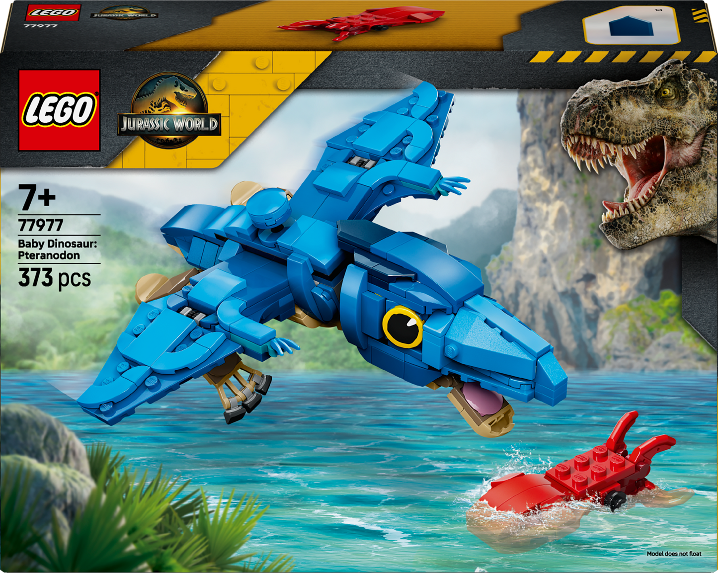 LEGO Jurassic World 77977 Dinosauro Bebè: Pteranodonte, Giocattolo Interattivo con Action Figure e Calamaro, Regalo da 7+