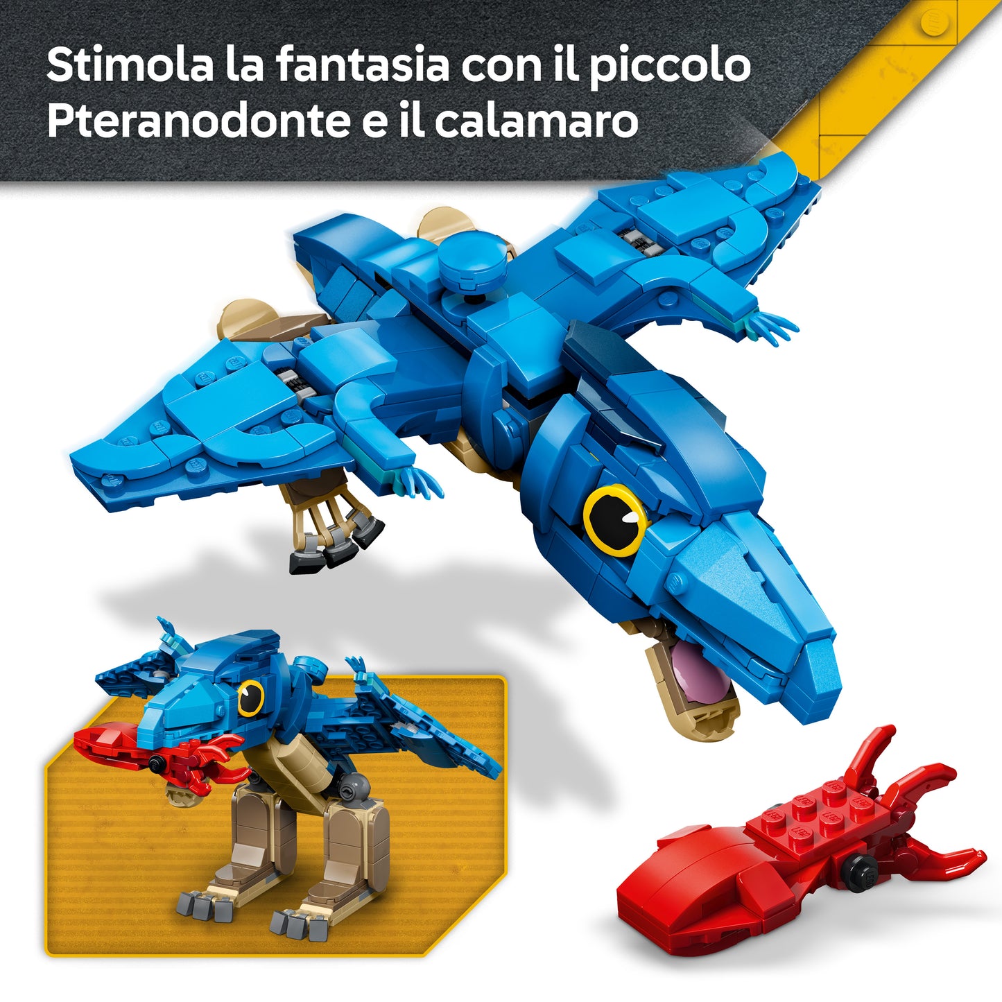 LEGO Jurassic World 77977 Dinosauro Bebè: Pteranodonte, Giocattolo Interattivo con Action Figure e Calamaro, Regalo da 7+