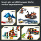 LEGO Jurassic World 77982 Fuga dal Dinosauro Spinosauro, Giocattolo Interattivo con Dino, Moto e 2 Minifigure, Regalo da 9+
