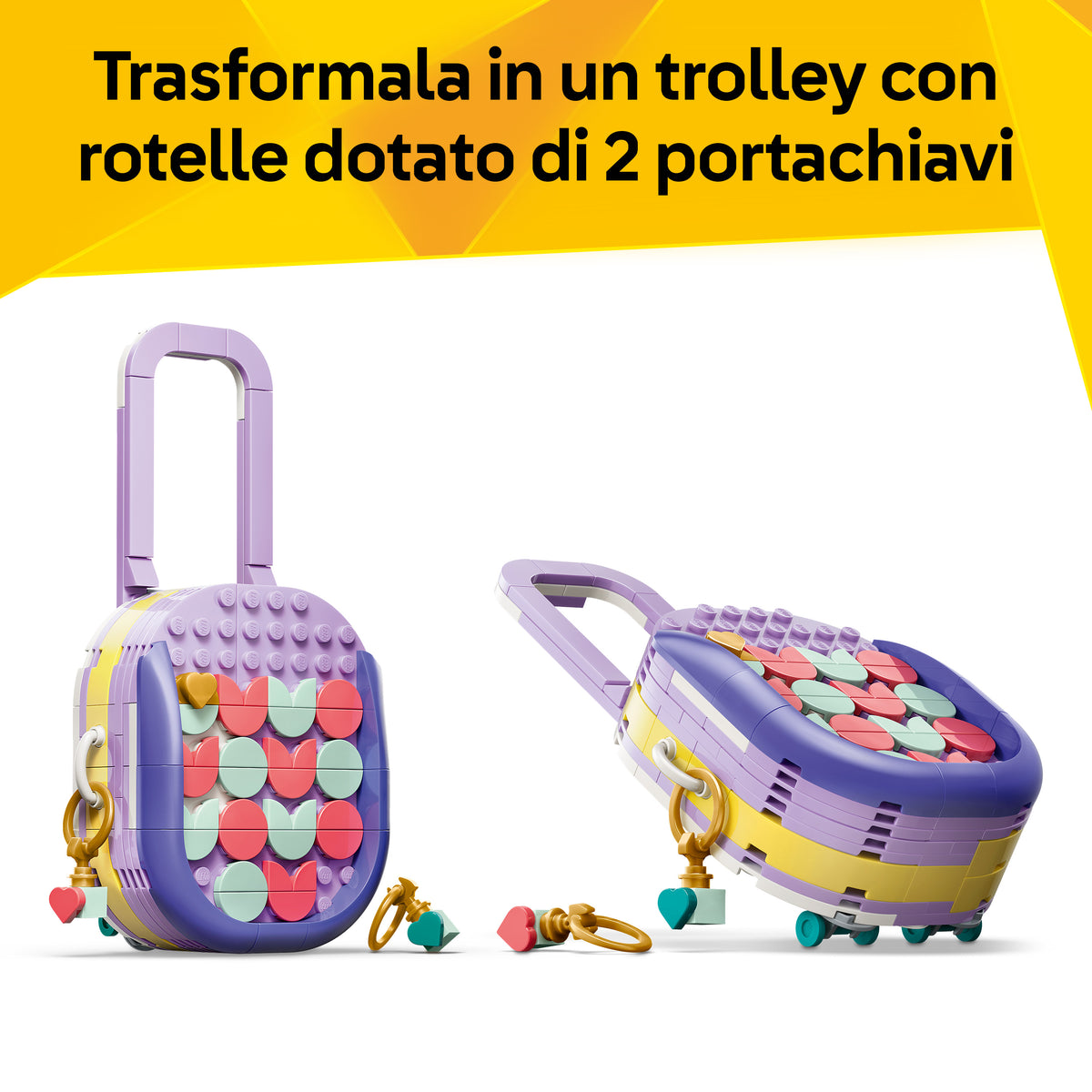 LEGO Creator 31391 3in1 Borsetta alla Moda Portaoggetti, Gioco Trasformabile in Trolley o Portaoggetti, Regalo Bambini 8+