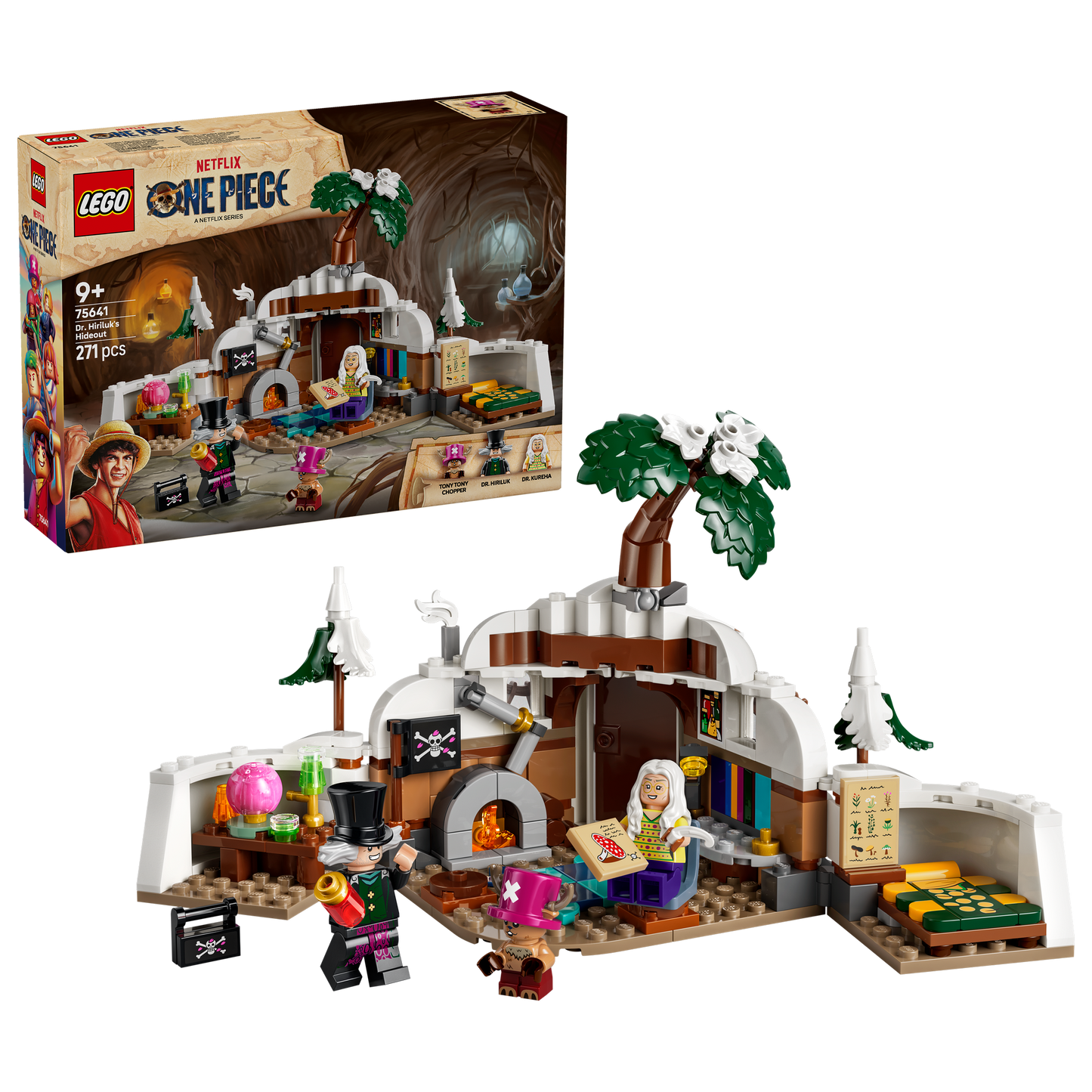 LEGO ONE PIECE 75641 Il Nascondiglio del Dottor Hillk, Gioco da Collezione con 3 Minifigure, Regalo per Bambini e Bambine 9+