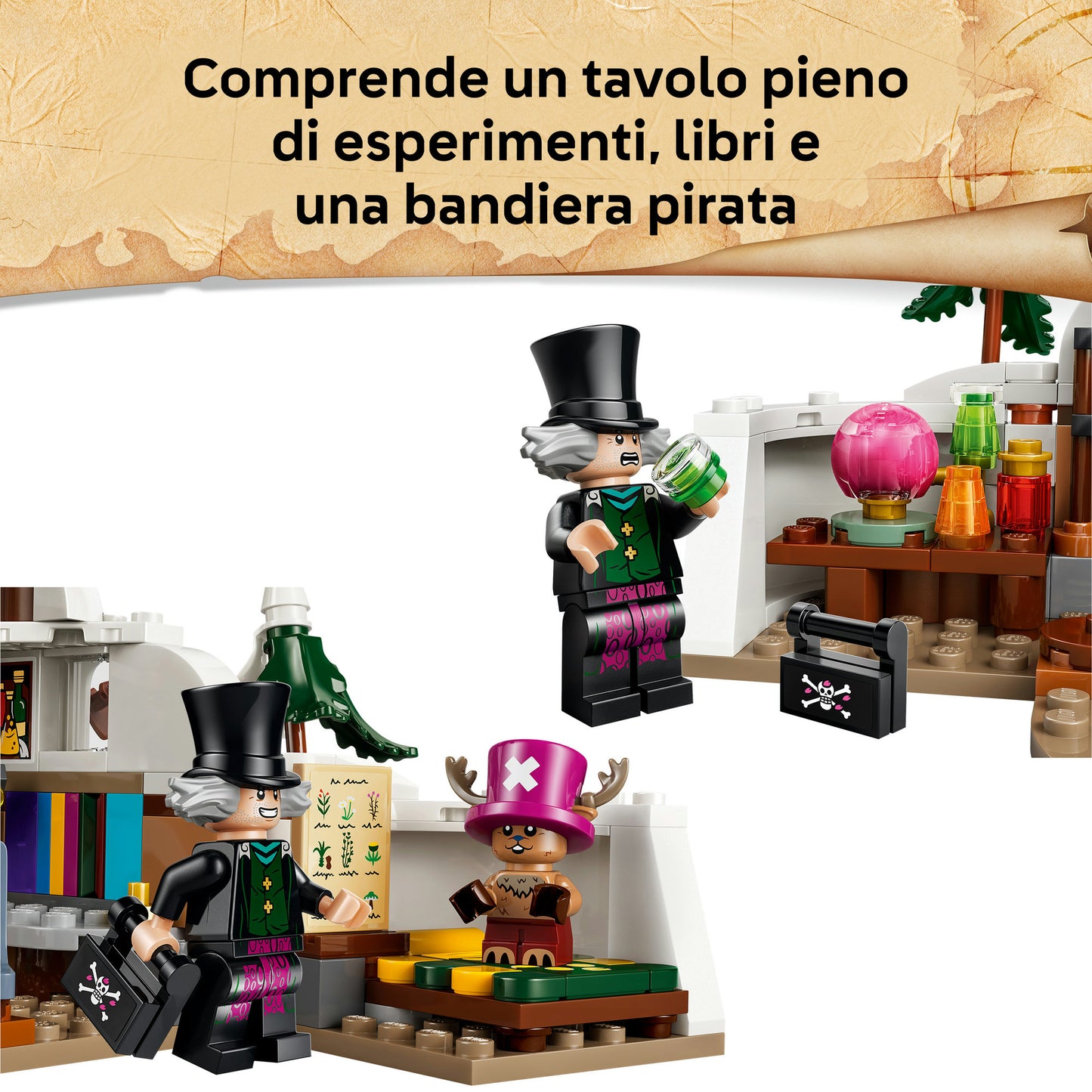 LEGO ONE PIECE 75641 Il Nascondiglio del Dottor Hillk, Gioco da Collezione con 3 Minifigure, Regalo per Bambini e Bambine 9+