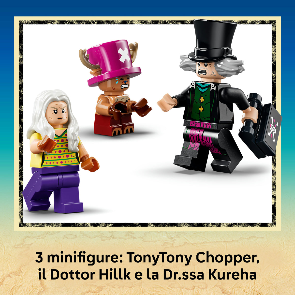 LEGO ONE PIECE 75641 Il Nascondiglio del Dottor Hillk, Gioco da Collezione con 3 Minifigure, Regalo per Bambini e Bambine 9+