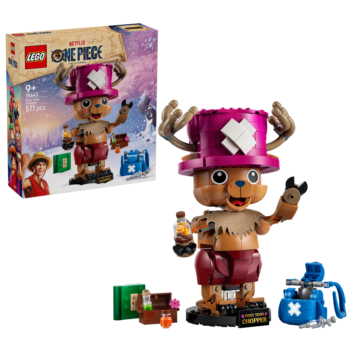 LEGO ONE PIECE 75643 TonyTony Chopper, Action Figure Giocattolo da Collezione, Regalo per Bambini e Bambine da 9 Anni in su