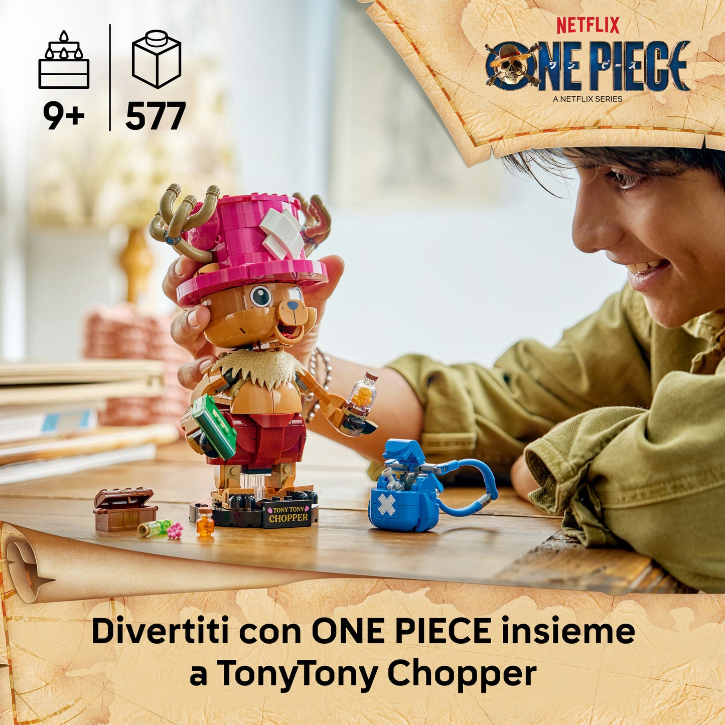 LEGO ONE PIECE 75643 TonyTony Chopper, Action Figure Giocattolo da Collezione, Regalo per Bambini e Bambine da 9 Anni in su
