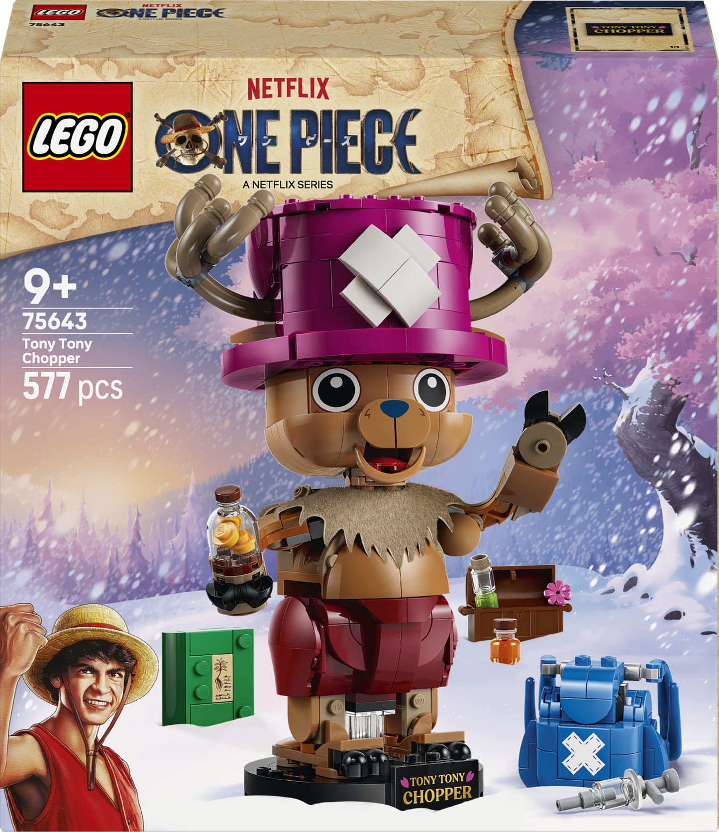 LEGO ONE PIECE 75643 TonyTony Chopper, Action Figure Giocattolo da Collezione, Regalo per Bambini e Bambine da 9 Anni in su