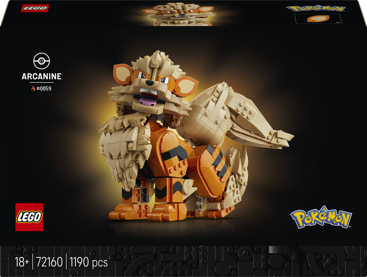 LEGO Pokémon 72160 Arcanine, Action Figure da Costruire per Adulti con Parti Snodabili, Idea Regalo per Gamer da Collezione