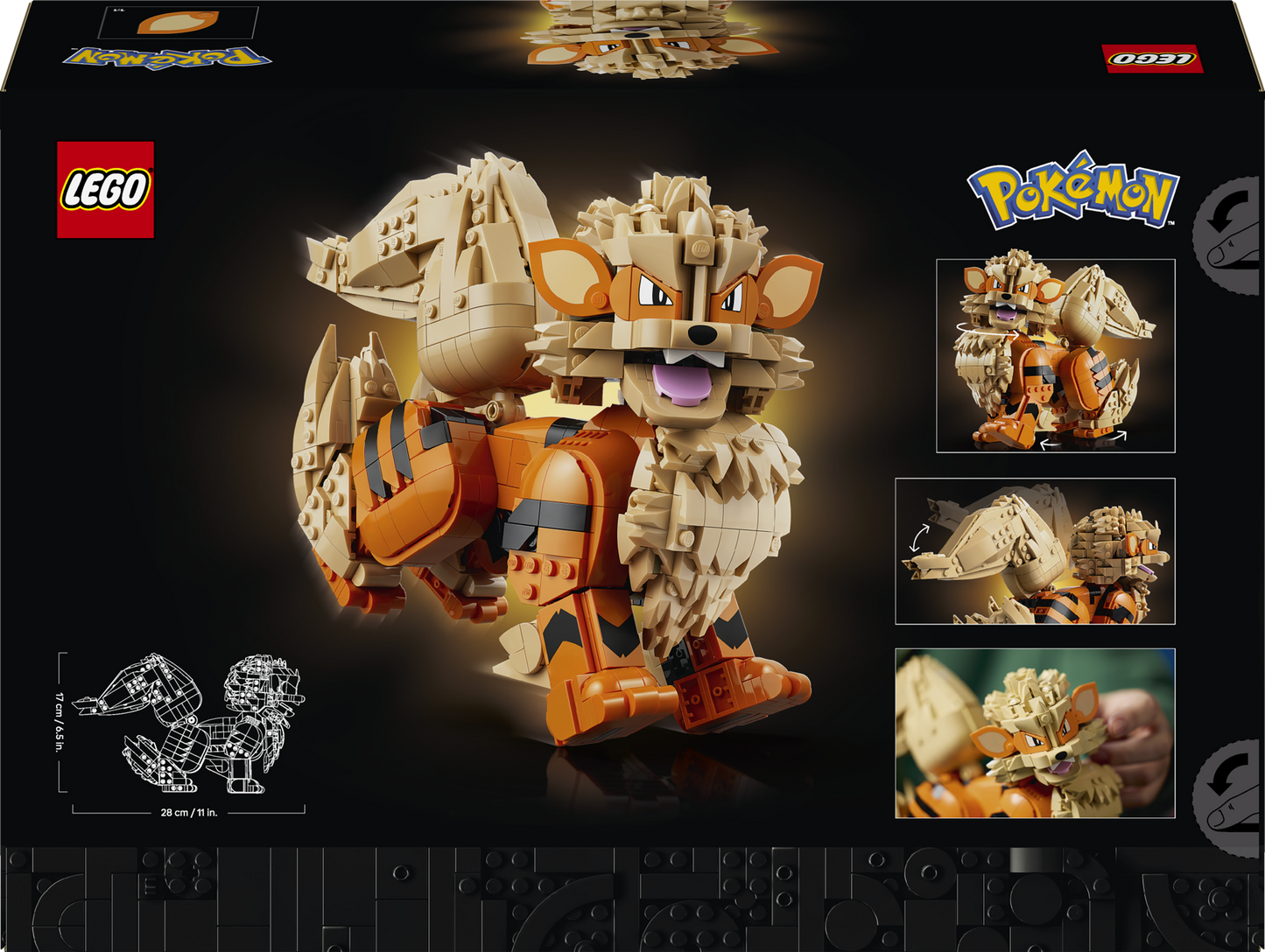 LEGO Pokémon 72160 Arcanine, Action Figure da Costruire per Adulti con Parti Snodabili, Idea Regalo per Gamer da Collezione