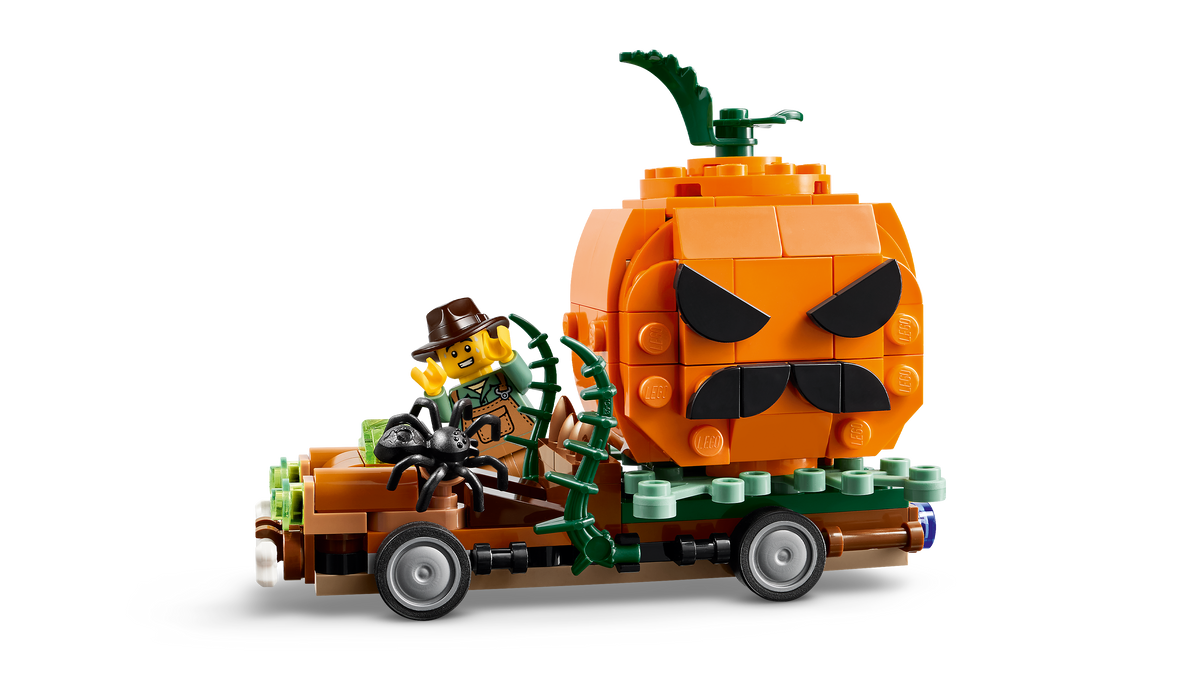 LEGO 40822 Furgone di Halloween Giocattolo, Kit Arti e Mestieri con Zucca e Minifigure del Contadino, Regalo per Bambini 8+