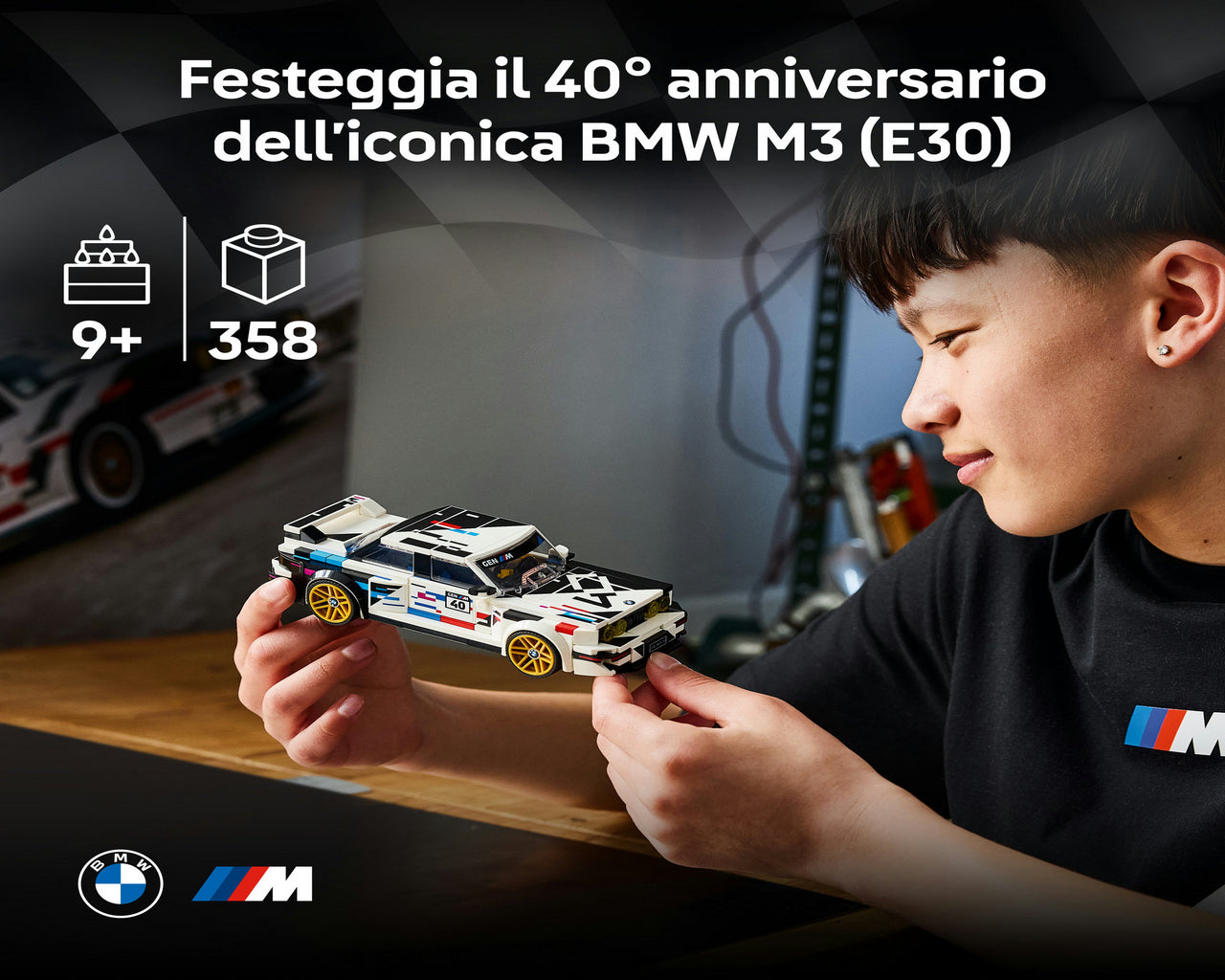 LEGO Speed Champions 77263 BMW M3 (E30), Macchina Giocattolo con Minifigure da Collezione, Regalo per Bambini e Fan da 9 Anni