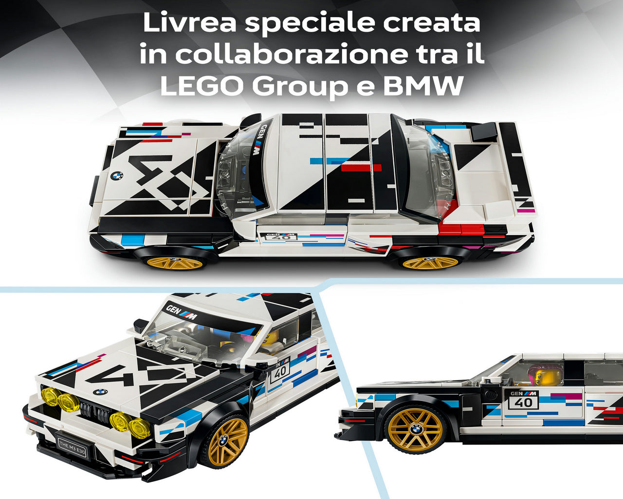 LEGO Speed Champions 77263 BMW M3 (E30), Macchina Giocattolo con Minifigure da Collezione, Regalo per Bambini e Fan da 9 Anni