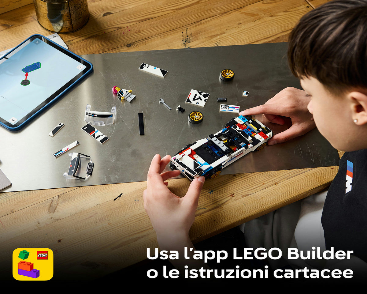 LEGO Speed Champions 77263 BMW M3 (E30), Macchina Giocattolo con Minifigure da Collezione, Regalo per Bambini e Fan da 9 Anni
