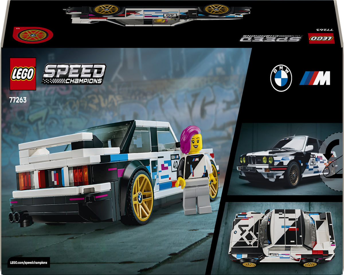 LEGO Speed Champions 77263 BMW M3 (E30), Macchina Giocattolo con Minifigure da Collezione, Regalo per Bambini e Fan da 9 Anni