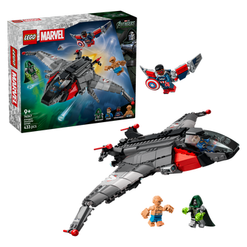 LEGO | Marvel 76347 Avengers: Doomsday Quinjet, Aereo Giocattolo dei Supereroi con 4 Minifigure, Regalo per Bambini da 9 Anni