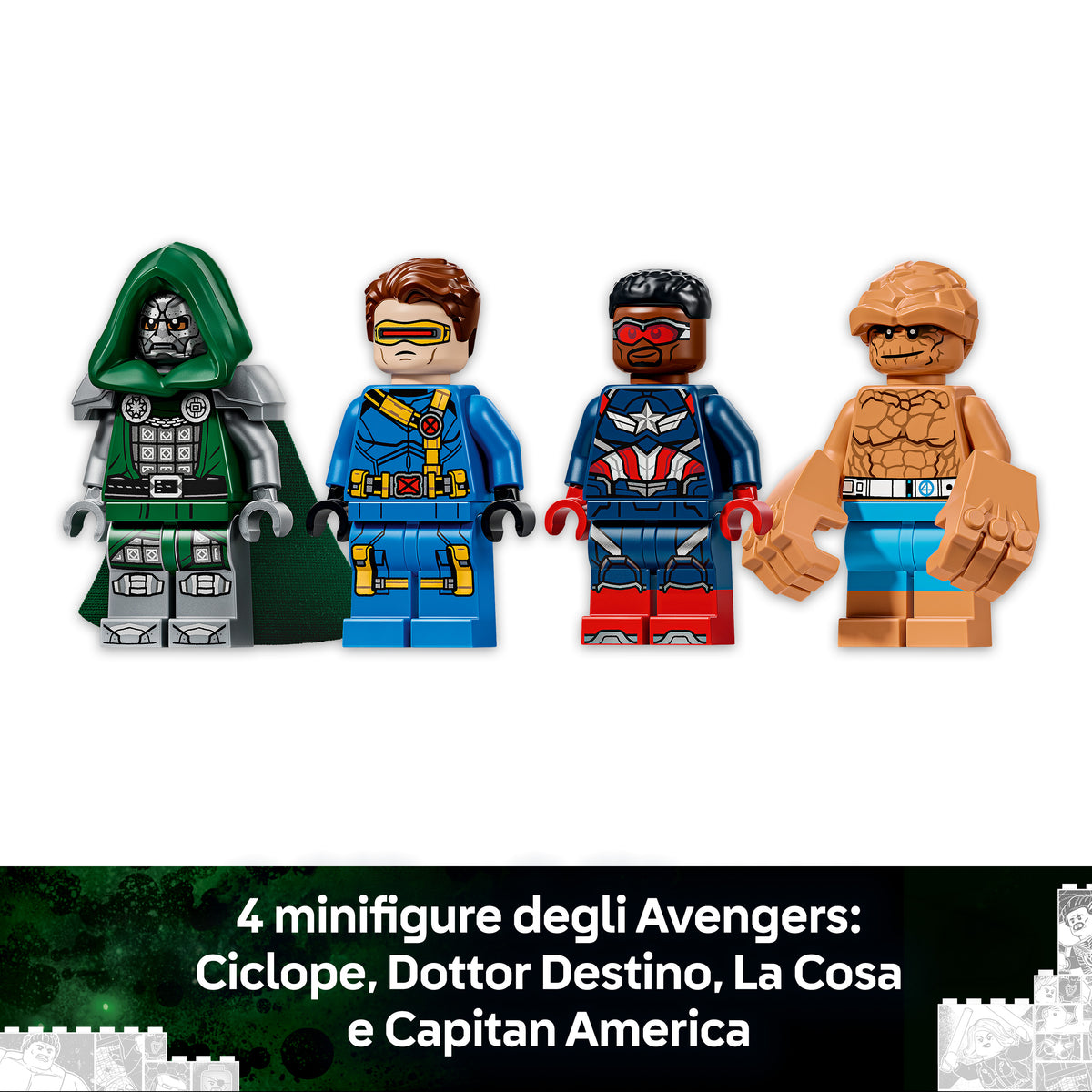 LEGO | Marvel 76347 Avengers: Doomsday Quinjet, Aereo Giocattolo dei Supereroi con 4 Minifigure, Regalo per Bambini da 9 Anni