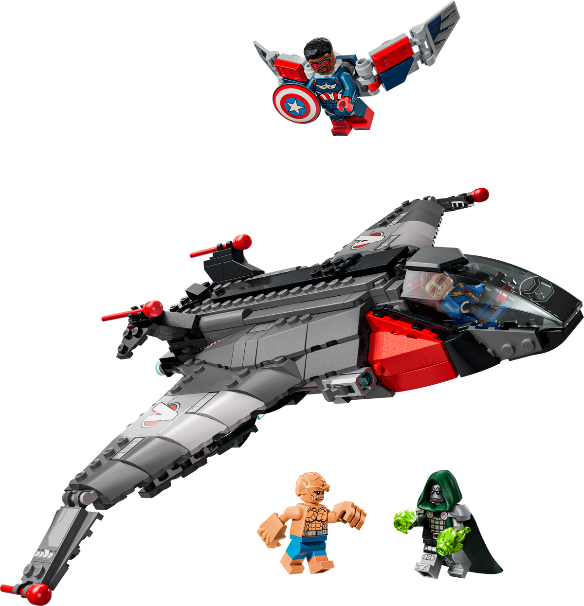 LEGO | Marvel 76347 Avengers: Doomsday Quinjet, Aereo Giocattolo dei Supereroi con 4 Minifigure, Regalo per Bambini da 9 Anni