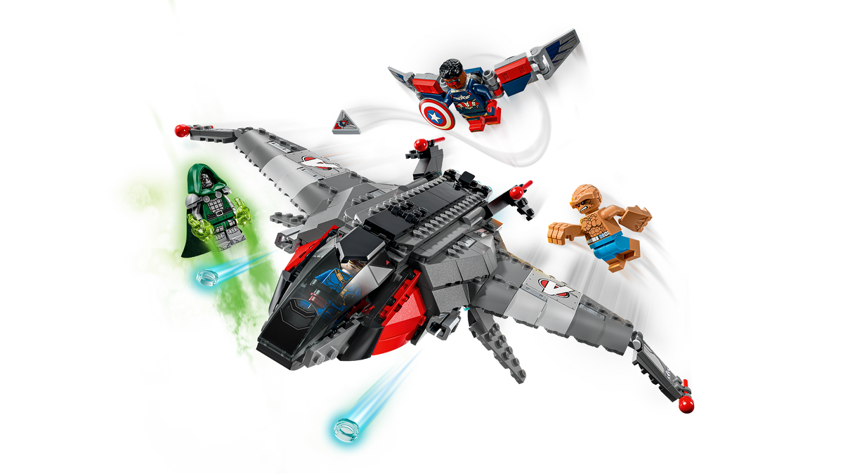 LEGO | Marvel 76347 Avengers: Doomsday Quinjet, Aereo Giocattolo dei Supereroi con 4 Minifigure, Regalo per Bambini da 9 Anni