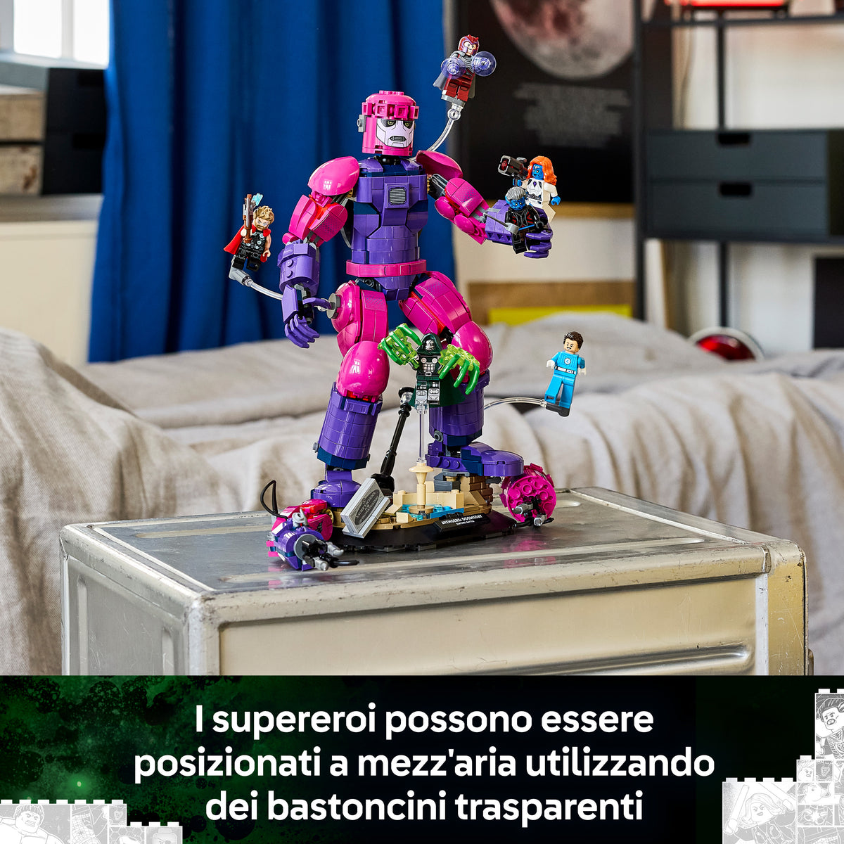 LEGO | Marvel 76348 Battaglia Epica: Avengers: Doomsday, Gioco con Action Figure della Sentinella e 6 Minifigure, Regalo 9+