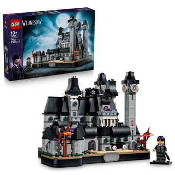 LEGO Wednesday 76788 Nevermore Academy, Modellino di Scuola Giocattolo con 3 Personaggi e Accessori, Regalo per Bambini 10+