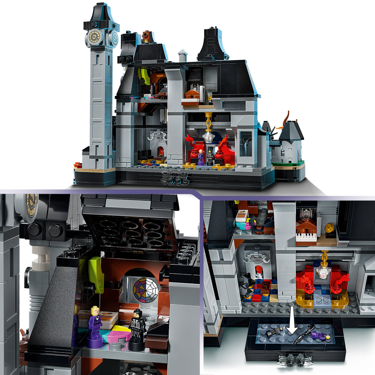 LEGO Wednesday 76788 Nevermore Academy, Modellino di Scuola Giocattolo con 3 Personaggi e Accessori, Regalo per Bambini 10+