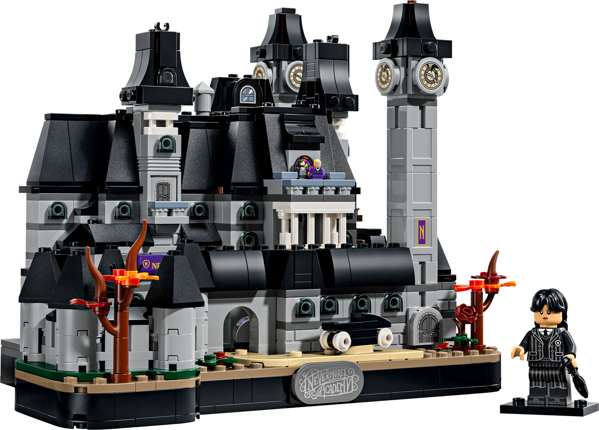 LEGO Wednesday 76788 Nevermore Academy, Modellino di Scuola Giocattolo con 3 Personaggi e Accessori, Regalo per Bambini 10+
