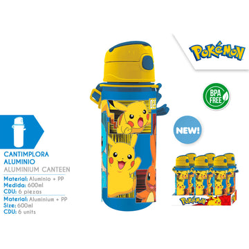 Borraccia alluminio Pokémon 600 ml con tracolla