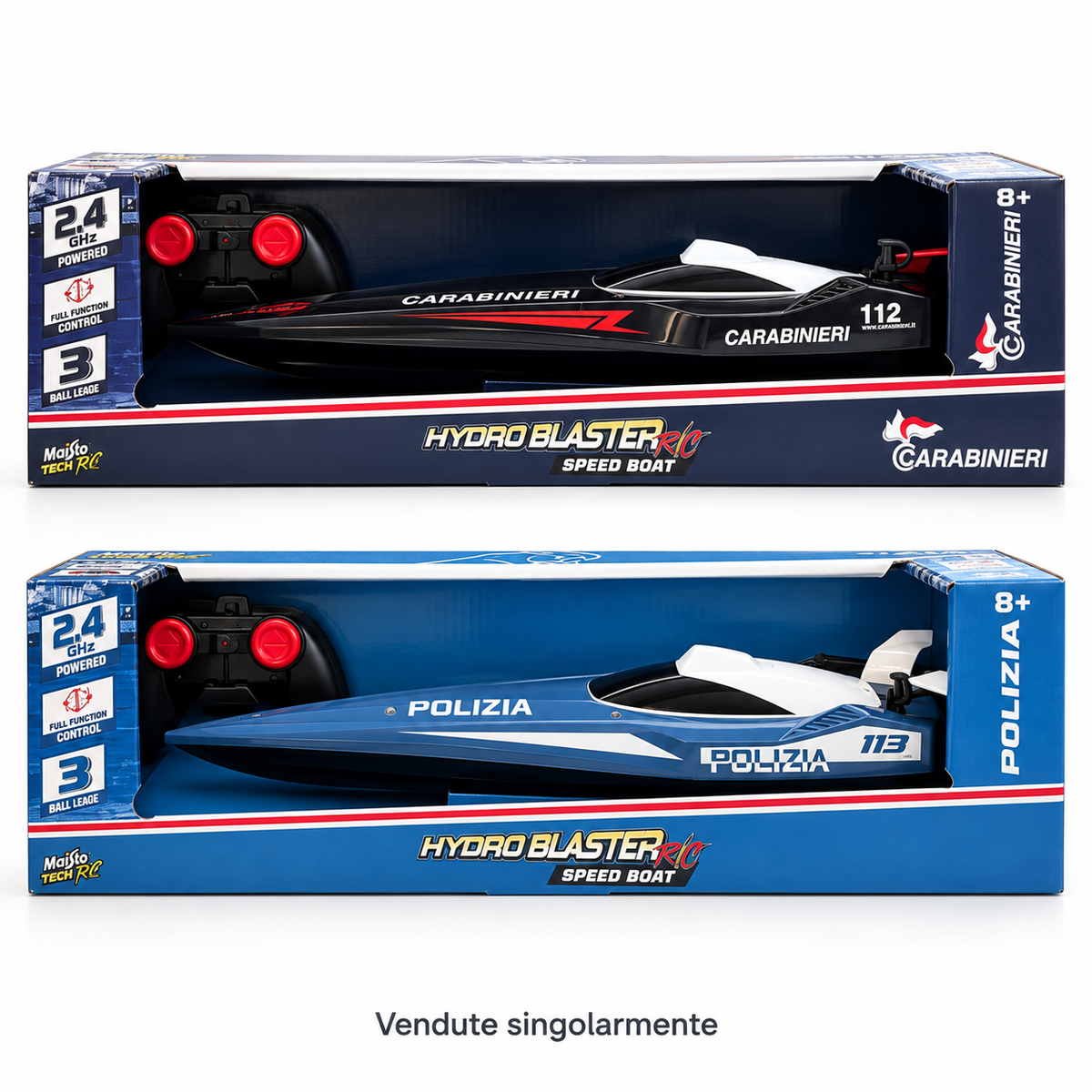 Maisto Tech Hydroblaster – Motoscafo Radiocomandato Polizia o Carabinieri 2,4 GHz