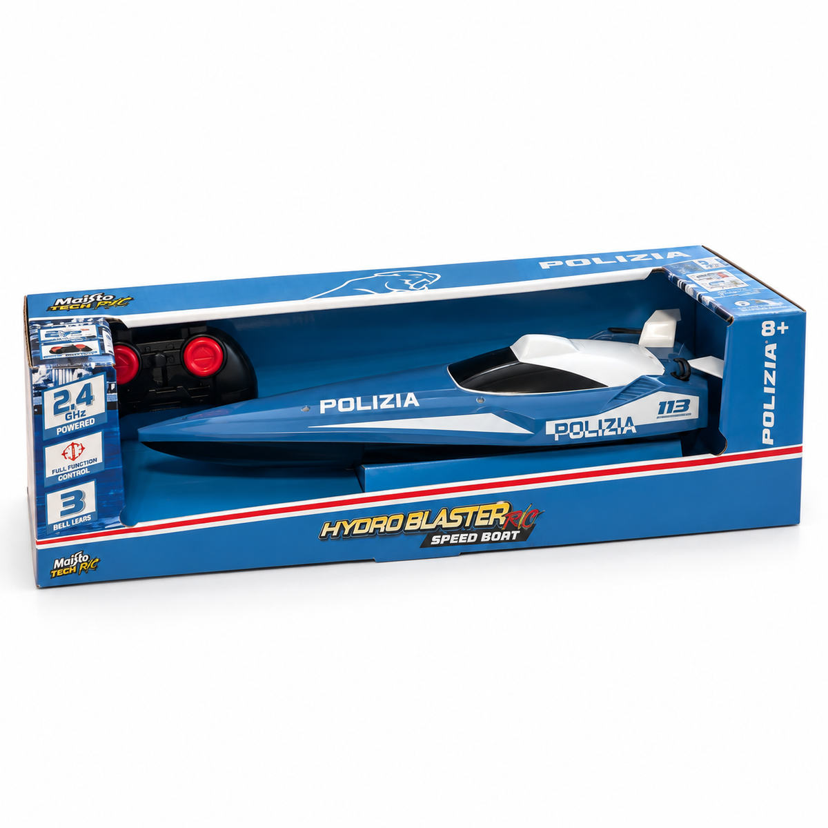 Maisto Tech Hydroblaster – Motoscafo Radiocomandato Polizia o Carabinieri 2,4 GHz