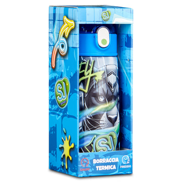 Borraccia Termica SJ Gang Pantera 460 ml con Cannuccia Seven