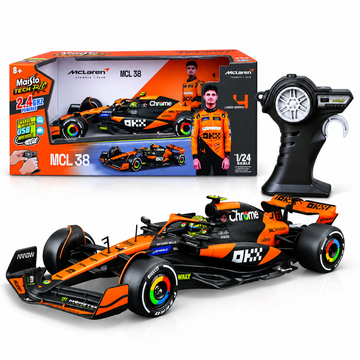 Maisto Tech McLaren MCL38 – Auto Formula 1 Radiocomandata 1:24 con Ricarica USB