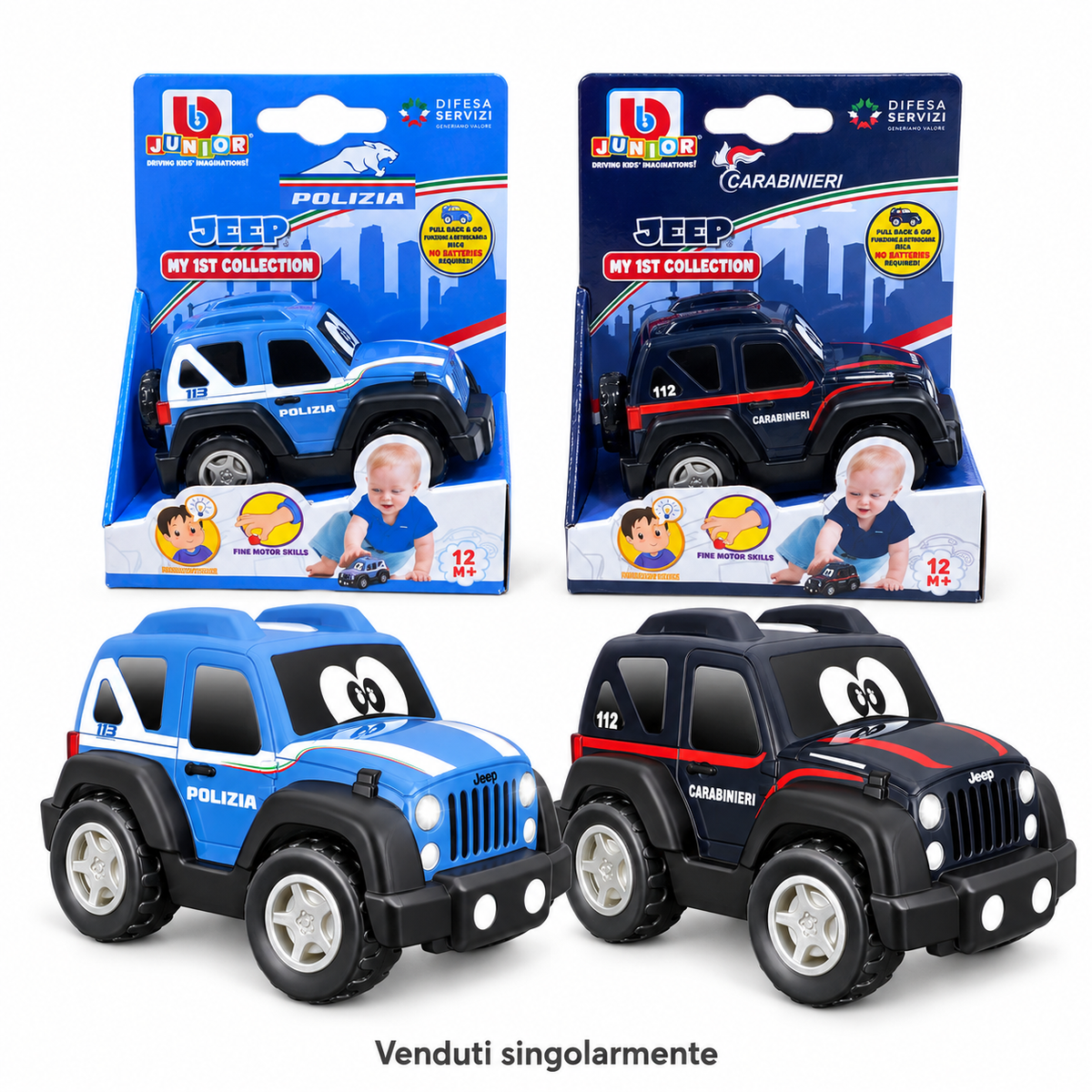Bburago Junior Jeep My 1st Collection – Auto Polizia o Carabinieri a Ruote Libere