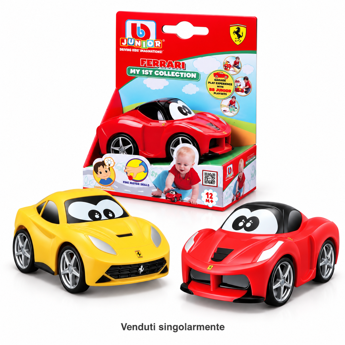 Bburago Junior My 1st Ferrari Collection – Auto Giocattolo a Ruote Libere Assortita