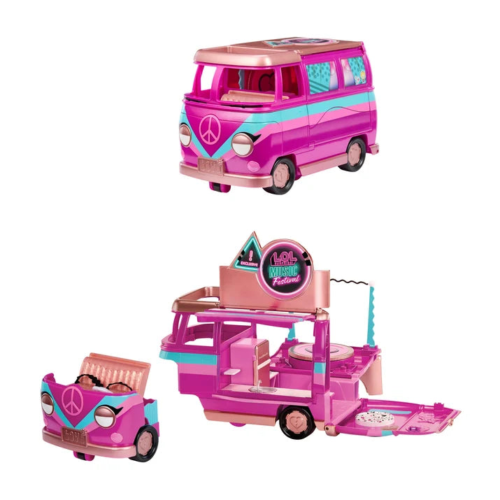 L.O.L. Surprise! Music Festival Tour Bus 249757 – Playset 5 in 1 con Bambolina Esclusiva