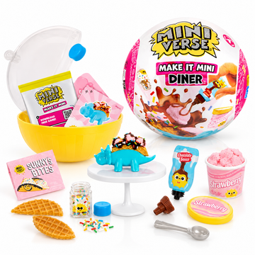 MGA MINIVERSE 546825 – Make It Mini Foods Diner Serie 4 – Miniature da Creare in Sfera Sorpresa