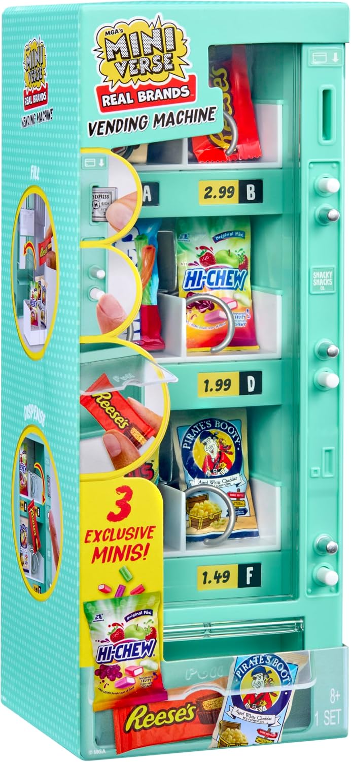 MGA’s Miniverse Real Brands 247937 – Distributore Automatico con 3 Mini Snack Assortito