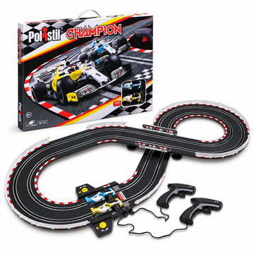 Polistil Champion 96152 – Pista Elettrica 1:43 con 2 Auto da Corsa, Tracciato 3,08 m