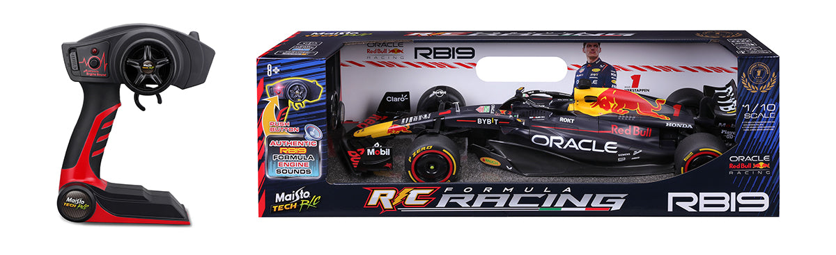 Maisto Tech 82772 – Red Bull Racing RB19 Radiocomandata 1:10 con Suoni e Ricarica USB