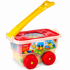 Bildo Baby Costruzioni – Carrellino con Ruote 60 Pezzi