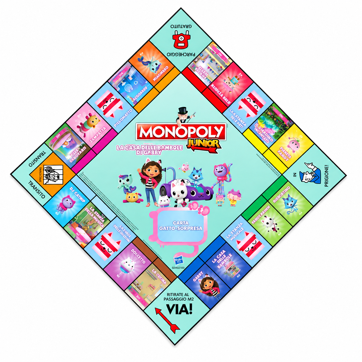 Monopoly Junior Gabby's Dollhouse – Gioco da Tavolo Winning Moves 5+