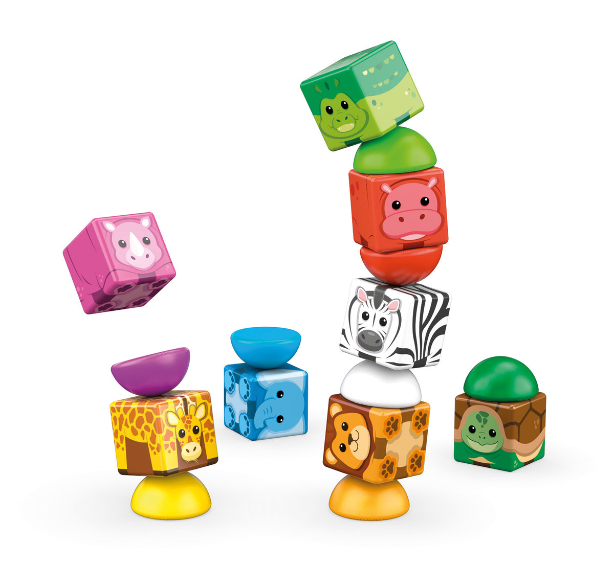 Geomag Magicube Stacking Safari – Costruzioni Magnetiche con Animali 16 Pezzi