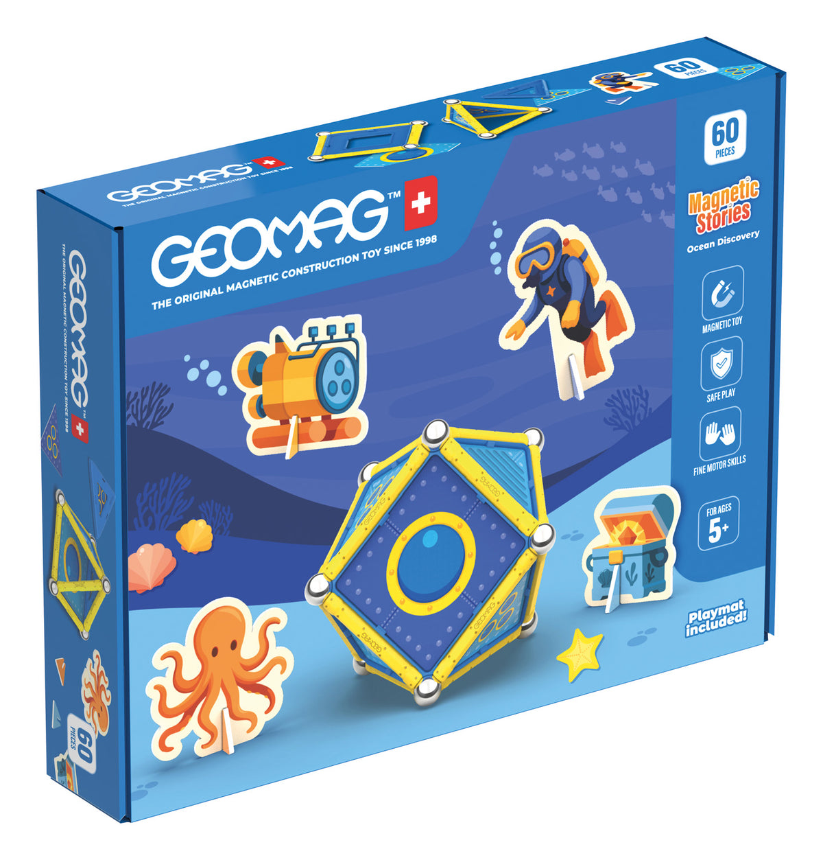 Geomag Magnetic Stories Ocean Discovery – Costruzioni Magnetiche 60 Pezzi