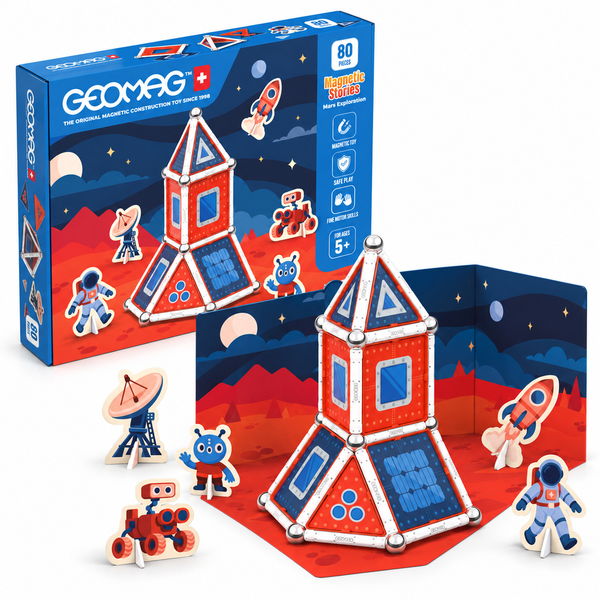 Geomag Magnetic Stories Mars Exploration – Costruzioni Magnetiche 80 Pezzi