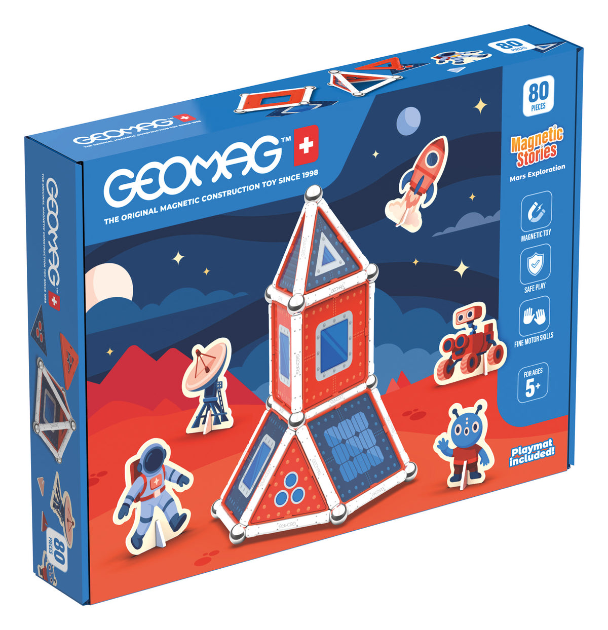 Geomag Magnetic Stories Mars Exploration – Costruzioni Magnetiche 80 Pezzi