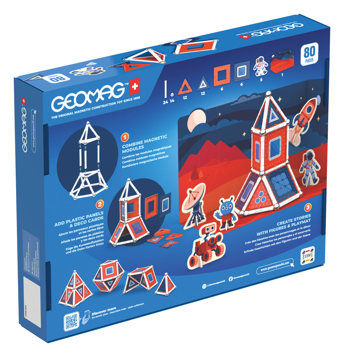 Geomag Magnetic Stories Mars Exploration – Costruzioni Magnetiche 80 Pezzi