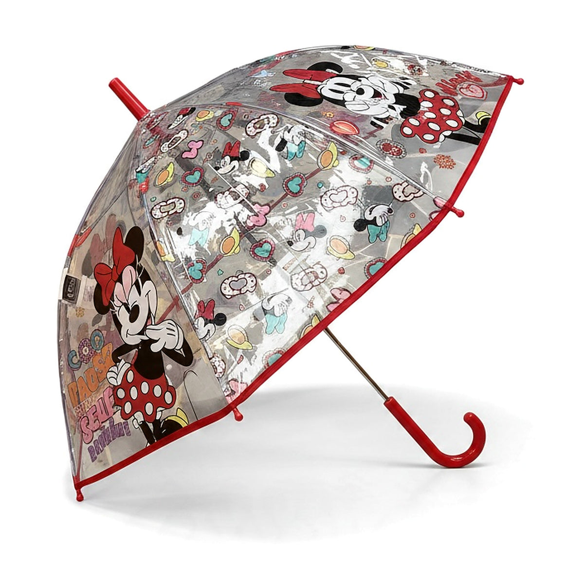 Perletti Kids Minnie Mouse – Ombrello Trasparente Manuale 74 cm