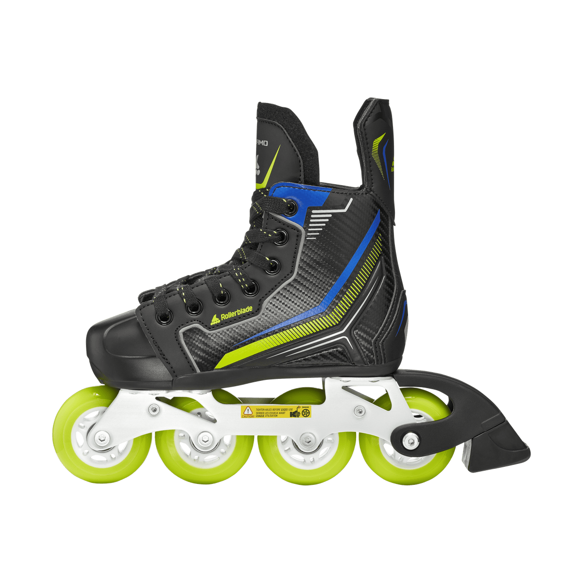 Rollerblade Dynamo Black/Lime/Blue – Pattini in Linea Junior Regolabili 32-35
